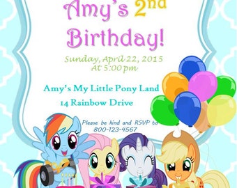 My Little Pony Birthday Invitation