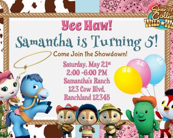 Sheriff Callie Birthday Invitation