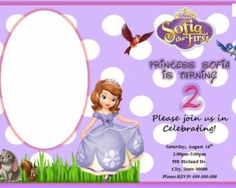 Sofia the First Birthday Invitation