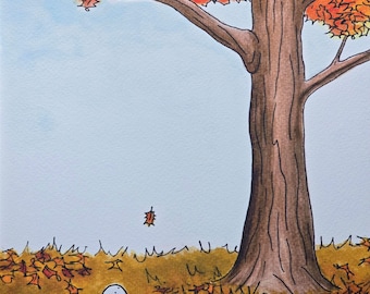 8x10 Signed Print "Little Ghost and the Leaf"