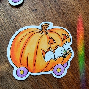 3.5x3 Jack O Lantern Car Vinyl Sticker