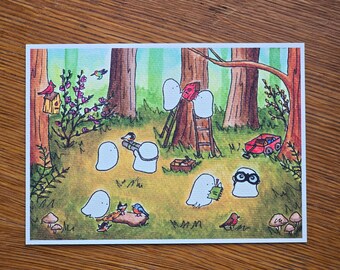 5x7 Print of Birdwatching Ghosts in Spring
