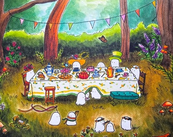 8x10 Print of "Ghost Tea Party"