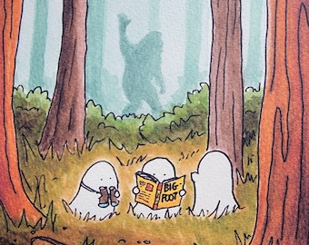 5x7 Signed Print "Bigfoot Chasers"