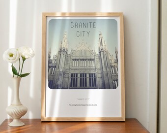 Scottish Wedding Gift Or Engagement Gift For Couples, Marischal College, Aberdeen, Scotland