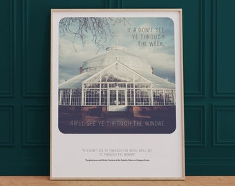 Glasgow Art Print, People's Palace, Scottish Gift, Scotland