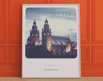 Glasgow Art Print, Kelvingrove Museum, Scottish Gift, Scotland