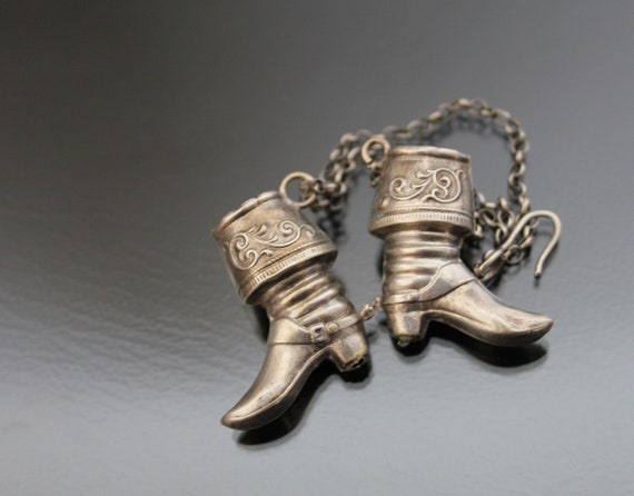 Victorian Mens Soldier Calvary Boots Pendants. 90… - image 2