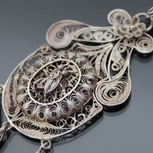 Victorian Locket Fly. Italian Grand Tour. Silver 925 Sterling Filigree Insect Pendant image 6
