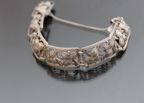 THEODOR FAHRNER. Art Deco Bracelet. Marcasiete, Sterling Silver 