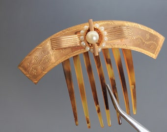 Empire Hair Comb Tiara. Antique Hair Fork, Vanity Fair.