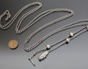 ビクトリア朝の 70 インチ ベルチャー チェーン 700 シルバー