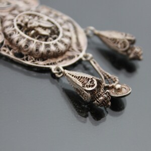 Victorian Locket Fly. Italian Grand Tour. Silver 925 Sterling Filigree Insect Pendant image 5