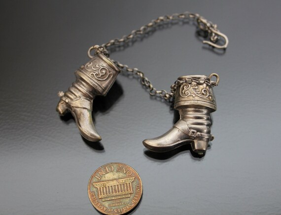 Victorian Mens Soldier Calvary Boots Pendants. 90… - image 5