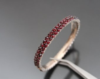 Victorian Garnet Bangle Bohemian Antique - Etsy
