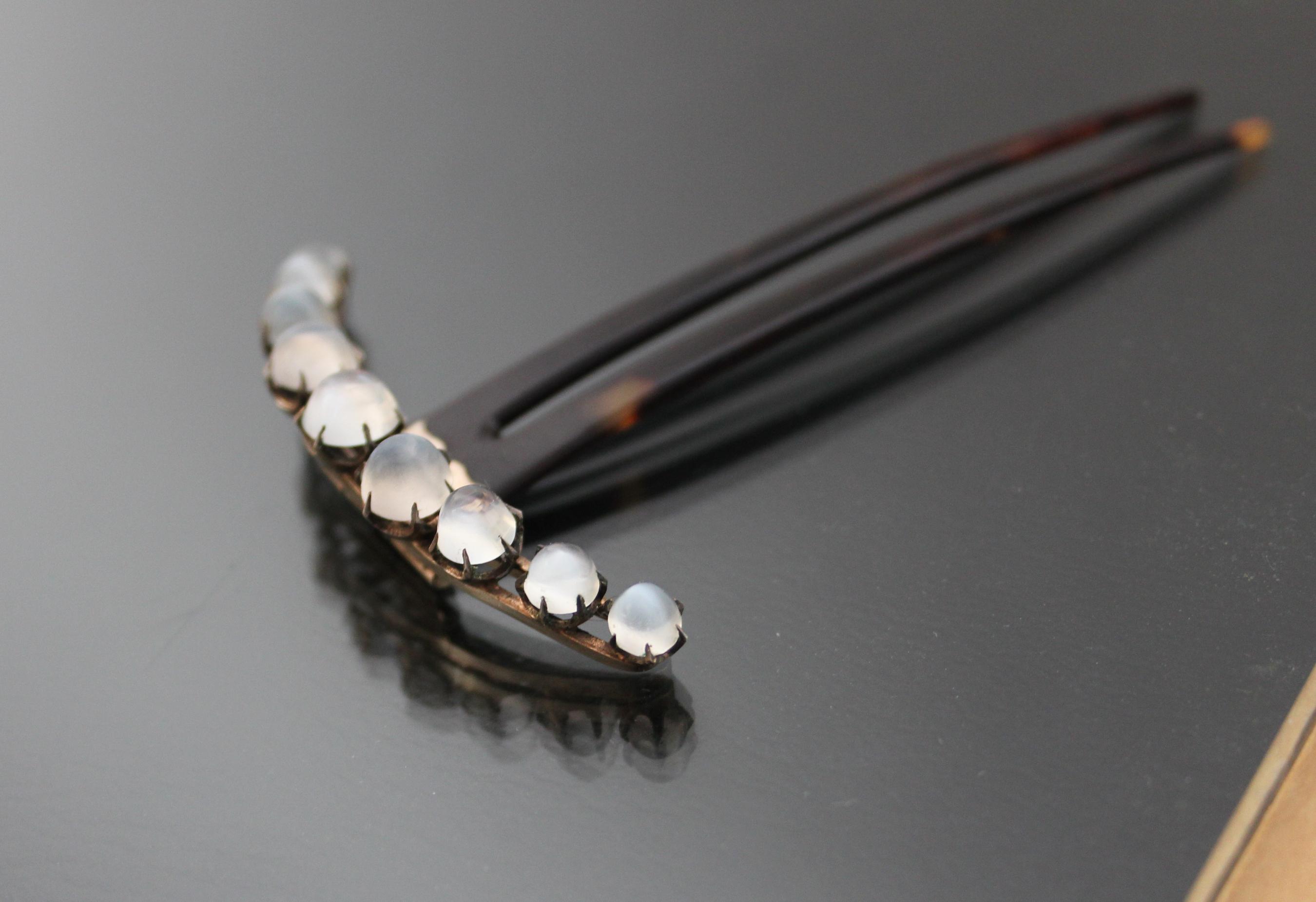 Peigne Diadème Victorien Ancien Noir - Accessoire Cheveux Pour Mariage, Soirée, Vintage, Occasion