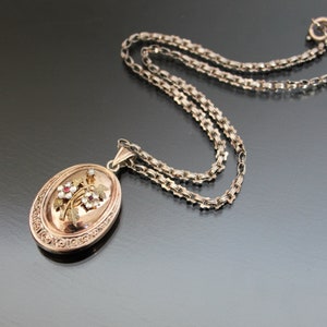 Victorian Book Chain Paste Pendant Collar Necklace. Antique Austro Hungarian Venetian Chain Solid Silver, AV