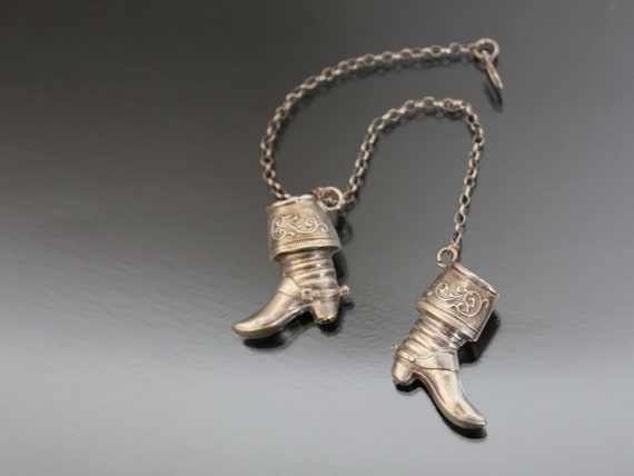 Victorian Mens Soldier Calvary Boots Pendants. 90… - image 1