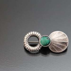 Germany Jugendstil THEODOR FAHRNER 935 Brooch. Chalcedony. Silver 925 Sterling. Vintage Arts And Crafts Geometric.