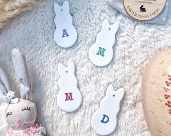 Easter Rabbit Gift Tag & Decoration, Bunny Kids Gift, Easter Decoration, Bunny Name Tag, Personalised Easter Decor, Children’s Easter Gift