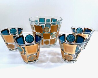 Culver Mid-Century Carnival 5-Piece Bar Set