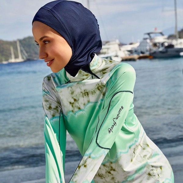 Trajes de baño de diseñador Swim Freely Sports, conjunto de burkini de 5 piezas, trajes de baño deportivos de cobertura completa