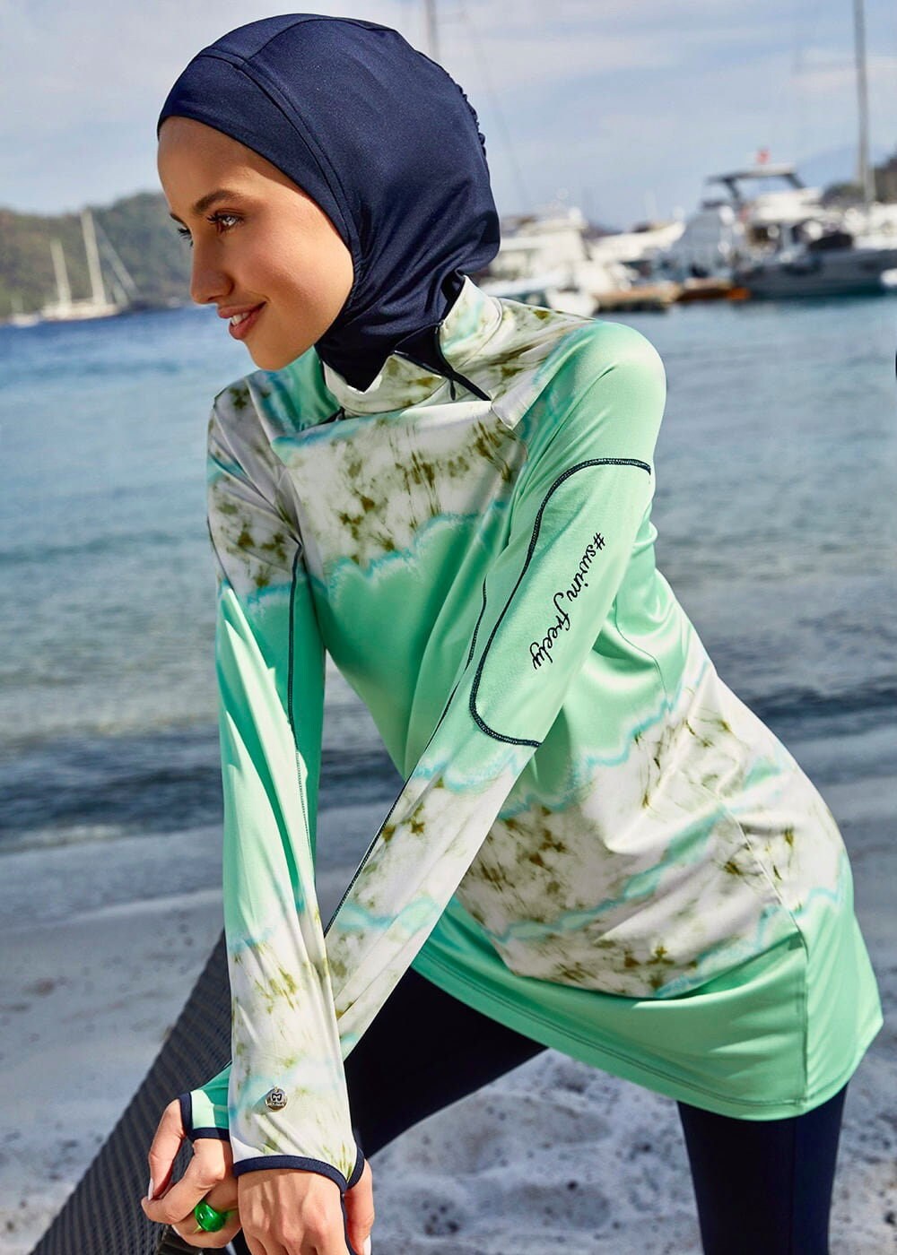 Swim Freely Sports Designer Swimwear 5 Pieces Burkini Set Full
