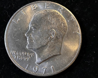 1971年 アイゼンハワー アメリカ 1ドル硬貨 - D ミントマーク