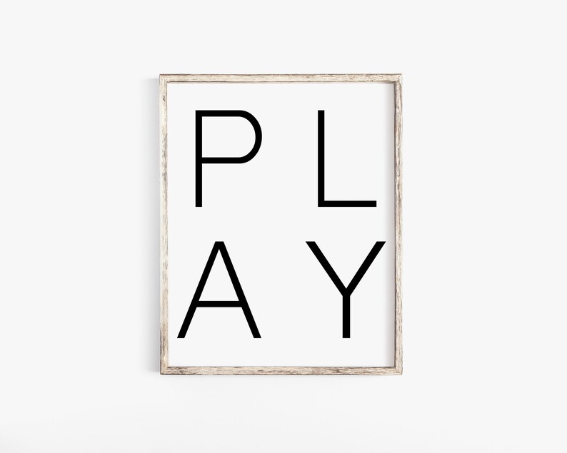 Play Print Playroom Sign Playroom Print Playroom Decor | Etsy