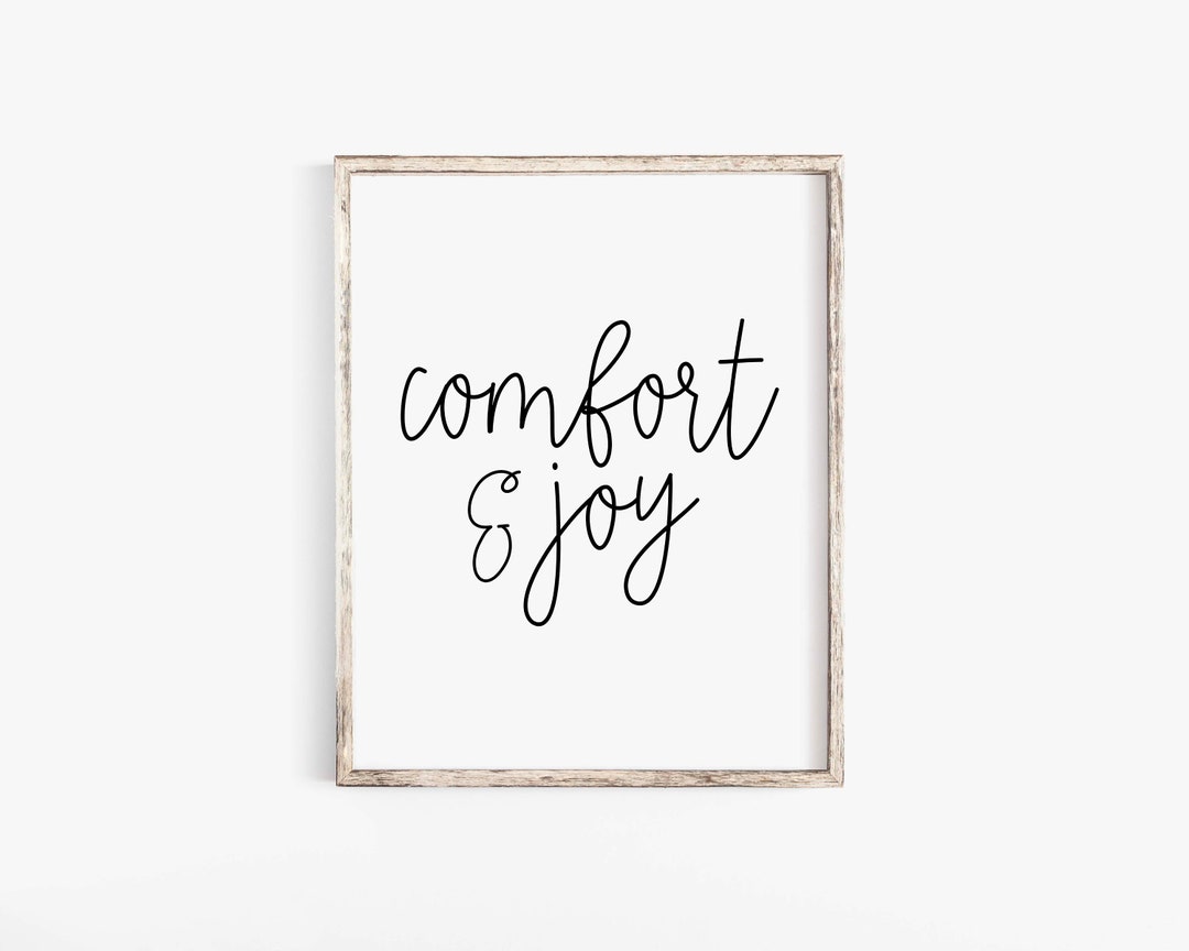 Comfort and Joy Printable Sign Farmhouse Christmas Sign - Etsy