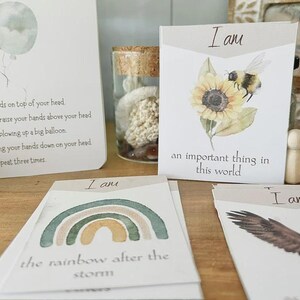 Kinder Affirmation Flash Card Pack, Natur inspirierte Achtsamkeit