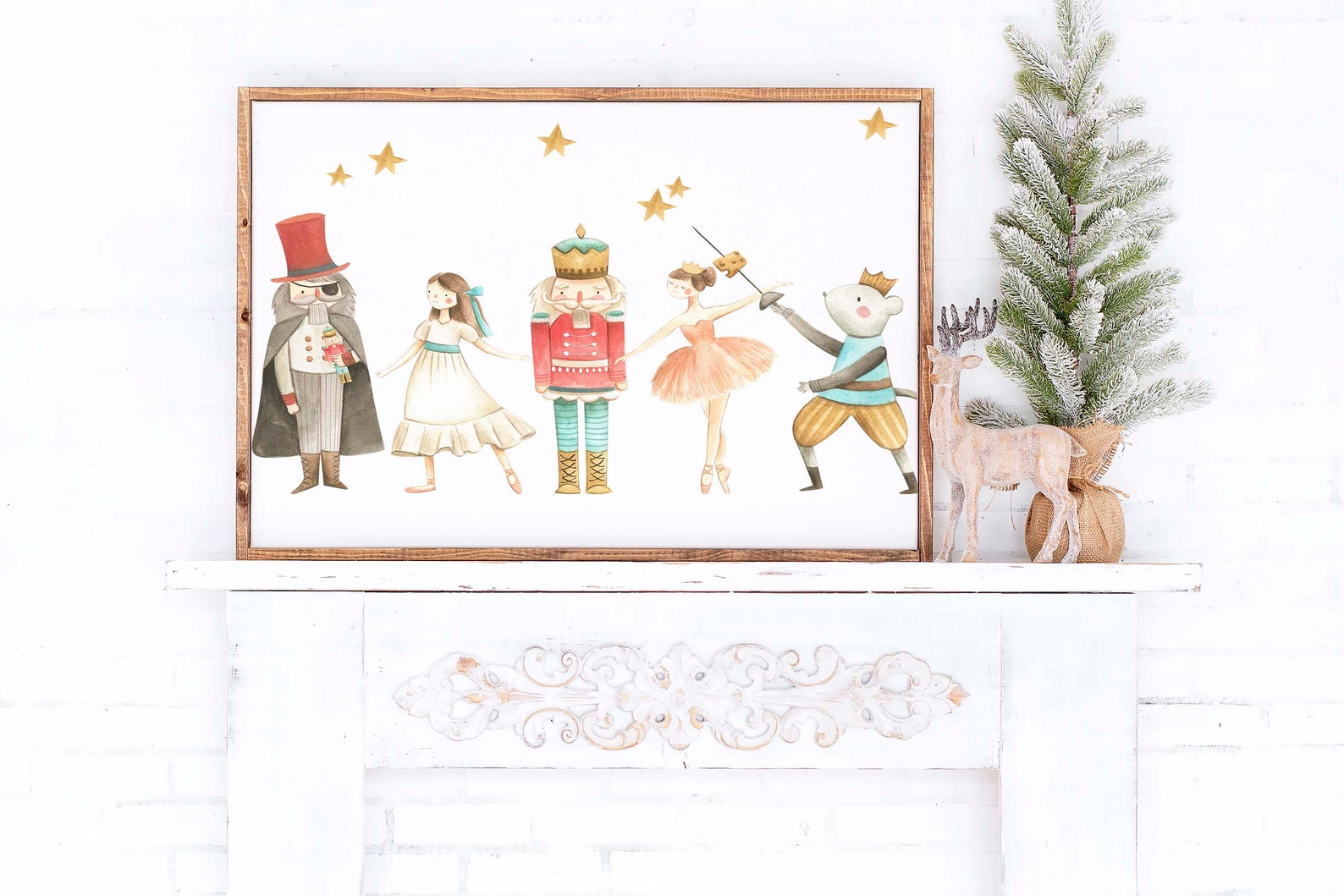 Nutcracker Printable Wall Art Christmas Decor Merry Christmas Etsy