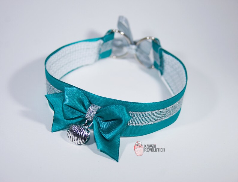 Ddlg Mermaid Collar Kittenplay Petplay Green Ddlg Pet Play Etsy