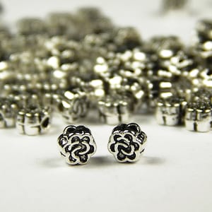 50 Pieces - 4.5x3mm Antique Silver Celtic Knot Spacer Beads - Metal Spacer Beads - Jewelry Supplies - Craft Supplies