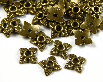 Lead-free Wholesale 69//150Pcs Tibetan Silver Bead Caps 12x3mm