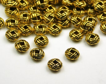 40 Pcs - 6x3mm Antique Gold Rondelle Metal Spacer Beads - Donut Spacer - Gold Rondelle - Jewelry Supplies - Craft Supplies