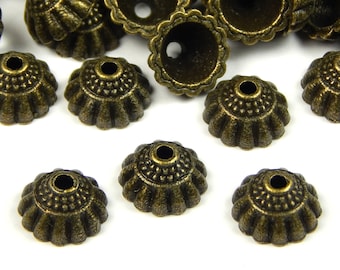 20 Pcs - 10x5.5mm Antique Bronze Bead Caps - Cone - Bead Caps - End Caps - Jewelry Supplies - Craft Supplies