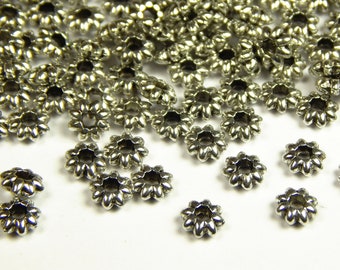 80 New Charms Tibetan Silver Tone Tiny Cone Spacer Beads 5mm