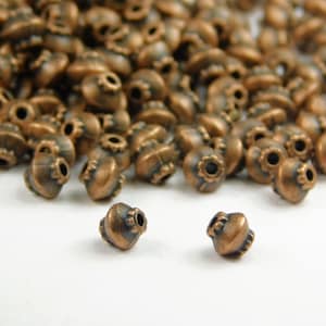 50/100 Pcs - 5x4.5mm Copper Metal Spacer Beads - Metal Beads - Bicone Beads - Spacer Beads - Jewelry Supplies