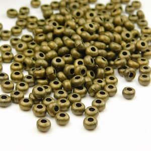 50/100 Pcs - 5x3mm Bronze Metal Spacer Beads - Rondelle - Bronze Beads - Spacer Beads - Jewelry Supplies