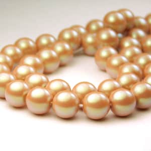 25 Pcs - 8mm Iridescent Czech Glass Round Pearl Druk Beads - Dusty Rose - Czech Glass Spacer Beads - Jewelry Supplies