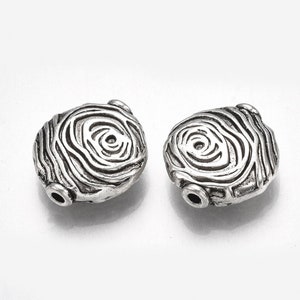 10 Pcs - 14x13.5x4.5mm Antique Silver Metal Spacer Beads - Tibetan Style Beads - Spacer Beads - Jewelry Supplies - Craft Supplies