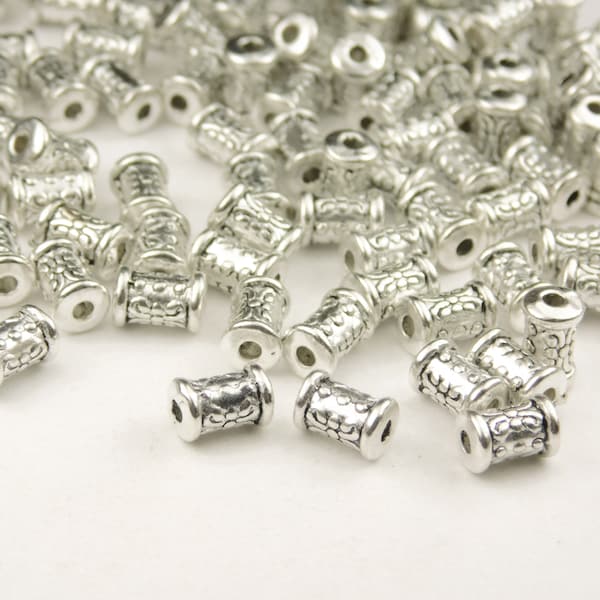 25/50 Pcs - 7x5mm Tibetan Silver Metal Spacer Beads - Metal Beads - Tube Beads - Column Beads - Spacer Beads - Jewelry Supplies