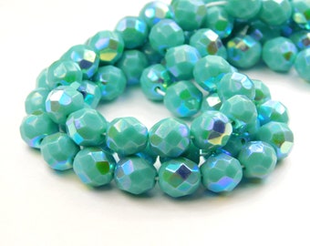 50pcs Czech Fre-polshed Faceted Glass Beads Round 6mm Garnet - Etsy