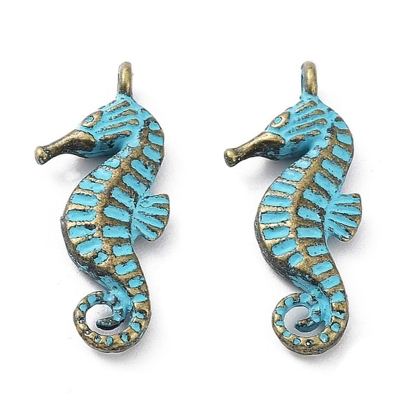 Seahorse Charm, Quartz Drop On Crocheted Crystal Strand