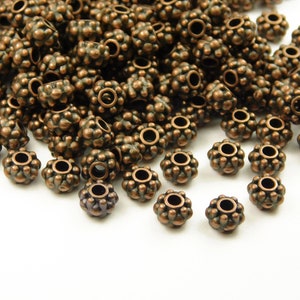 40 Pcs - 6.5x4.5mm Antique Copper Spacer Beads - Rondelle - Beads - Spacers - Metal Spacer Beads - Jewelry Supplies