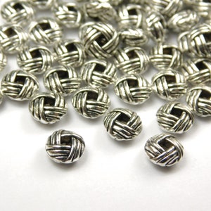 40 Pcs - 6x3mm Antique Silver Rondelle Metal Spacer Beads - Donut Spacer - Silver Rondelle - Jewelry Supplies - Craft Supplies