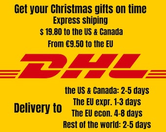 Shipping upgrade 3 from FREE standard shipping to DHL economy or DHL express