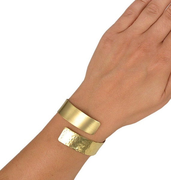 Thin Hammered Gold Fill Cuff Bracelet | TheCurrentCustom