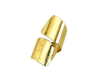 Wrapped around gold or sterling silver tube ring